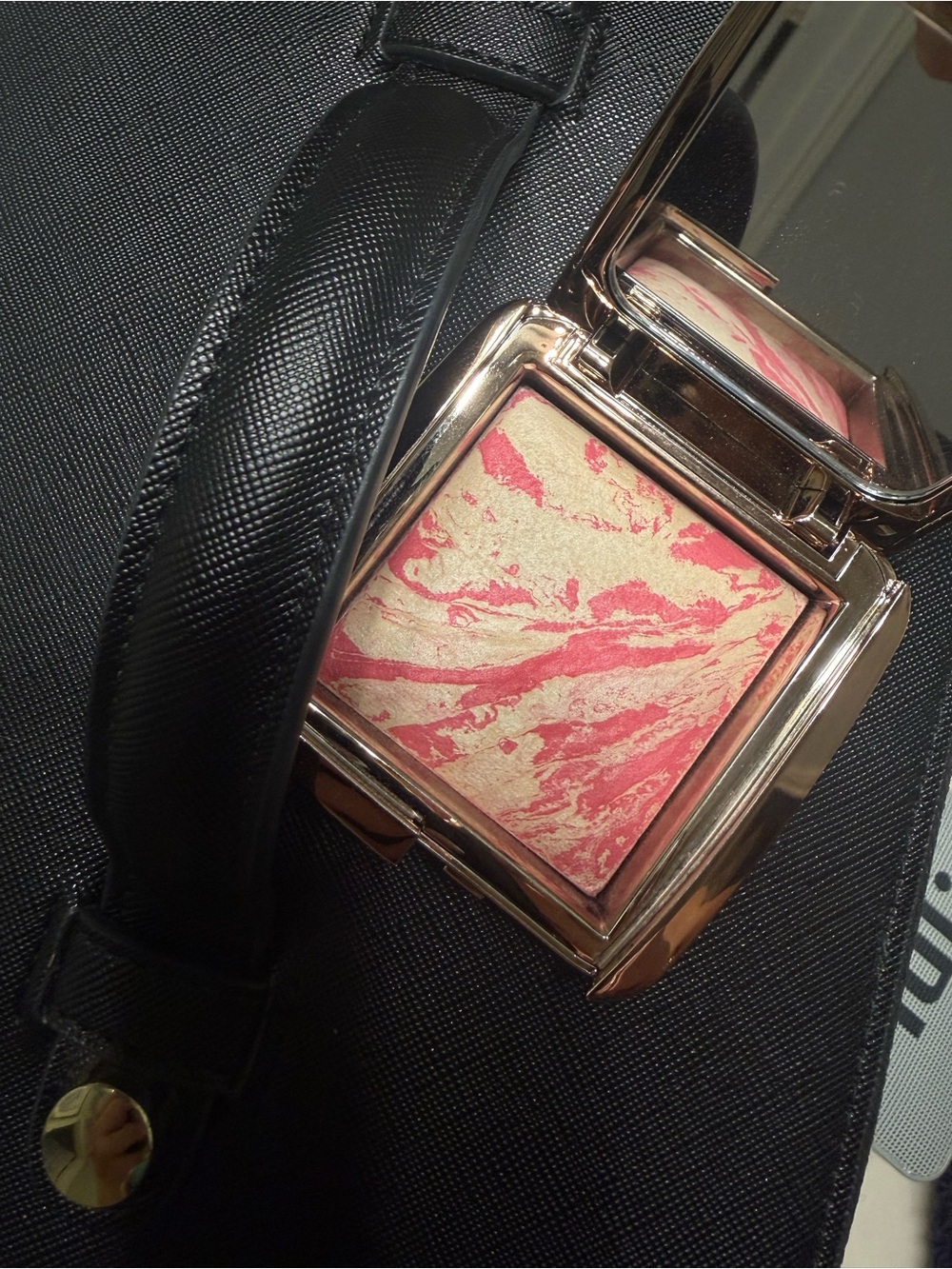 Hourglass Marbled Blush in Pink and Gold